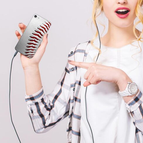 Glisten - iPod Touch 7th / 6th / 5th Generation Case - Baseball Design Printed Cute, Slim & Sleek Plastic Hard Snap on Protective Designer Back Case/Cover for iPod Touch 7/6 / 5.. White in Kuwait