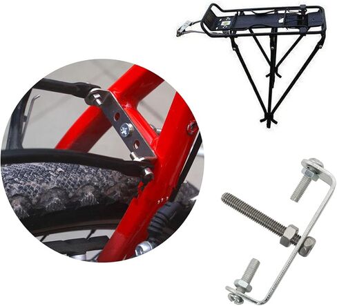 ZRM&E دعامة تخزين خلفية للدراجة موصل على شكل حرف U محول تركيب الرف الخلفي للدراجة مع براغي in Kuwait