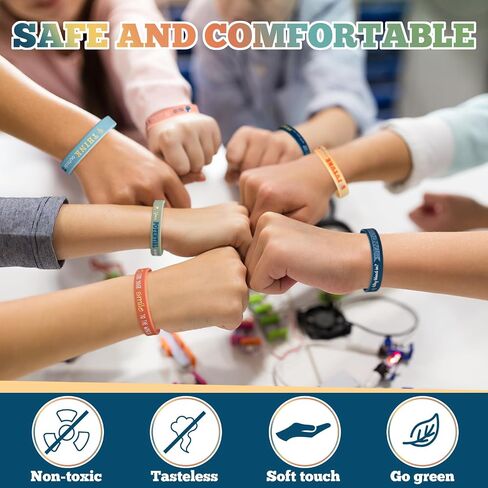 60 Pcs Motivational Silicone Bracelets Motivational Quote Rubber Wristbands Inspirational Silicone Wristband for Kids Children Teens Women Men School Home Office Party Favor Gifts in Saudi Arabia