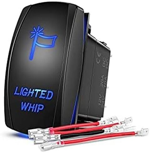 5150 سوط 187 نمط سياط متغير اللون LED يتم التحكم فيه عن طريق البلوتوث - انتقل إلى الموسيقى/الصوت - ساطع للغاية. مجنون قوي مع مفتاح الروك (زوج 2 قدم) in Kuwait