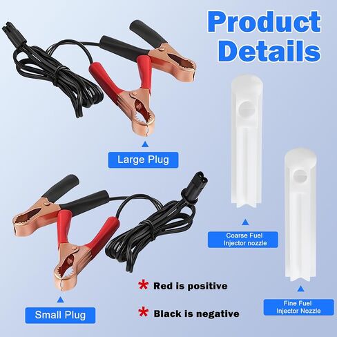 Fuel Injector Cleaner Kit,Car Fuel Injector Nozzle Flush Cleaner Adapter with Power Supply Cable & Cleaning Head Tool for Car Fuel Injector Tester Fuel Pump Pressure Test in Saudi Arabia