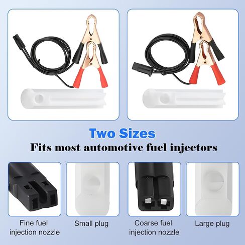 Fuel Injector Cleaner Kit,Car Fuel Injector Nozzle Flush Cleaner Adapter with Power Supply Cable & Cleaning Head Tool for Car Fuel Injector Tester Fuel Pump Pressure Test in Saudi Arabia