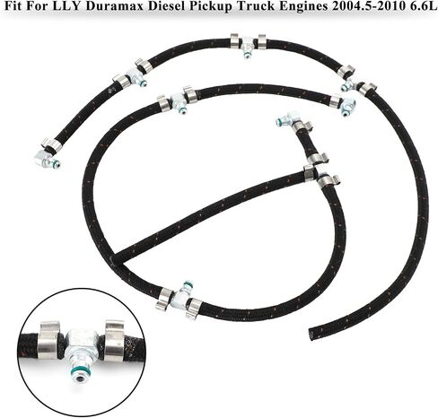Fuel Injector Return Line Kit Fit For LLY Duramax Diesel Pickup Truck Engines 2004.5-2010 6.6L, Replaces 97328733, 8973287331, 98062291, 0928402097, 0928400552 in Saudi Arabia
