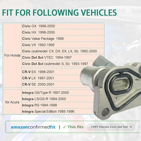 28300-P24-J01 28300P24J03 صمام الملف اللولبي للتحكم في قفل ناقل الحركة المزدوج متوافق مع Honda Civic1992-2000، CRV Del Sol، لـ Acura Integra، 1992-2000 in Kuwait