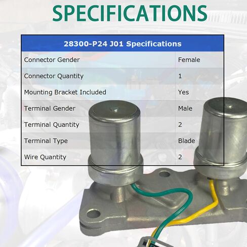 28300-P24-J01 28300P24J03 صمام الملف اللولبي للتحكم في قفل ناقل الحركة المزدوج متوافق مع Honda Civic1992-2000، CRV Del Sol، لـ Acura Integra، 1992-2000 in Kuwait