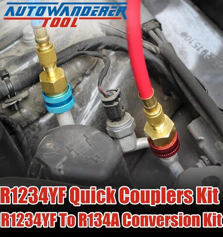 مجموعة المقرنات السريعة R1234yf محولات تحويل R1234YF إلى R134a لأنظمة تكييف الهواء R1234yf إعادة شحن الإخلاء in Kuwait