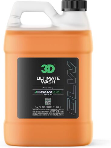 سلسلة 3D Ultimate Wash GLW | تفصيل السيارة بنفسك | شامبو فائق الرغوة | رغوة الصابون الفائقة مع المنظفات والبوليمرات المتقدمة | مزيل الأوساخ والملوثات | سهل الاستخدام | 16 أوقية in Kuwait