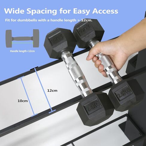 حامل الدمبل، حامل الدمبل - رف تخزين الدمبل، حامل وزن مجاني لتخزين الدمبل في صالة الألعاب الرياضية المنزلية، الرف فقط، 28.7 بوصة × 24.5 بوصة × 4.4 بوصة in Kuwait
