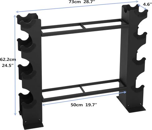 حامل الدمبل، حامل الدمبل - رف تخزين الدمبل، حامل وزن مجاني لتخزين الدمبل في صالة الألعاب الرياضية المنزلية، الرف فقط، 28.7 بوصة × 24.5 بوصة × 4.4 بوصة in Kuwait