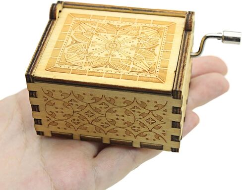 You are My Sunshine Music Boxes, Wooden Hand Crank Laser Engraved Vintage Unique Musical Box for Birthday, Christmas, Valentines Day, Mother's Day, Anniversary, Wedding in Kuwait