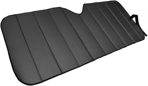 Motor Trend Windshield Sunshade for Car Truck & SUV, Black - Folding Car Sun Shade for Front Window, Auto Sun Visor Heat Protection, Car Sunscreen Blocks UV Rays and Keeps Vehicle Cool (58 x 24 Inch) in Saudi Arabia