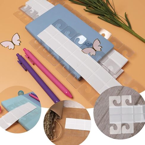 300 Pieces Clear Self Adhesive Hang Tabs Hooks J-Hook Folding Tab with Hook Plastic Display Handg Tabs for Store Retail Display in Saudi Arabia