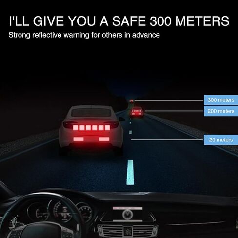 10 PCS Car Reflector with Adhesive, 1.9In Round Waterproof Weatherproof PET Vehicle Stickers, Universal High Visibility Automotive Reflective Stickers for Truck RV SUV Car Boat (Red) in Saudi Arabia