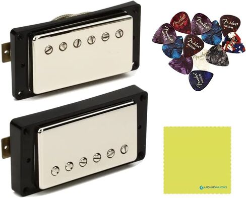 Seymour Duncan Seth Lover Vintage Output Humbucker Nickel Pickup Set Bundle w/ 12x Fender Picks, and Liquid Audio Polishing Cloth 11108-20-Nc in Saudi Arabia