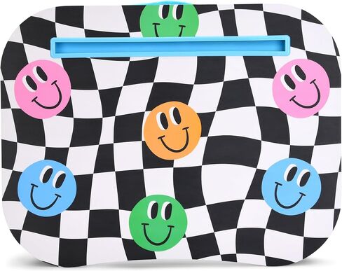 iscream 17.25" x 13.25" Laminate Top Microbead Filled Lap Desk with Tablet Channel - Good Times in Saudi Arabia