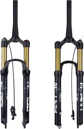 BOLANY 26/27.5/29 بوصة شوكة تعليق من سبائك المغنيسيوم للدراجة MTB، توجيه مدبب وشوكة أمامية مستقيمة (قفل يدوي - قفل عن بعد) in Kuwait