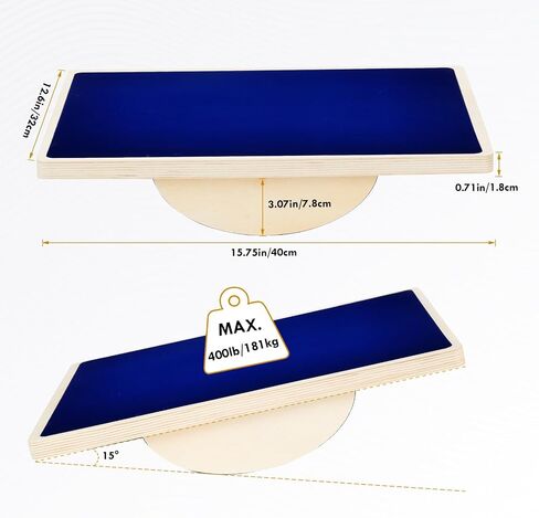 Wooden Balance Board, Rocker Board, Office Wobble Board, Ideal for Physical Therapy, Core Strength Training, and Standing Desks in Saudi Arabia