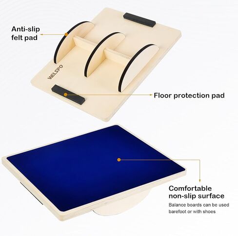 Wooden Balance Board, Rocker Board, Office Wobble Board, Ideal for Physical Therapy, Core Strength Training, and Standing Desks in Saudi Arabia