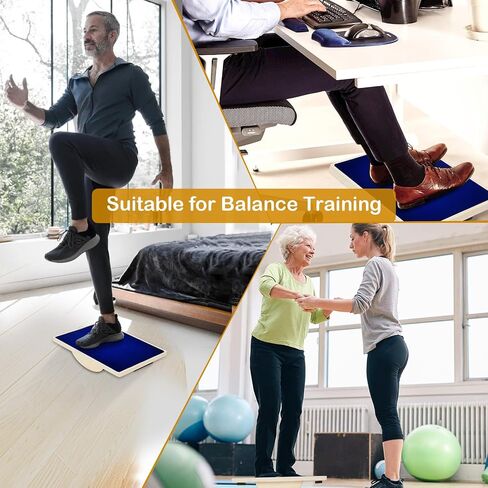 Wooden Balance Board, Rocker Board, Office Wobble Board, Ideal for Physical Therapy, Core Strength Training, and Standing Desks in Saudi Arabia