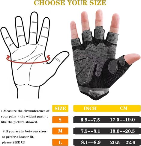 قفازات التمرين للرجال والنساء، قفازات رفع الأثقال لممارسة الرياضة، قفازات الصيد، قفازات ركوب الدراجات بدون أصابع قابلة للتنفس، صالة الألعاب الرياضية، اللياقة البدنية، التدريب، مضادة للانزلاق، مقاس مريح - أسود (L) in Kuwait