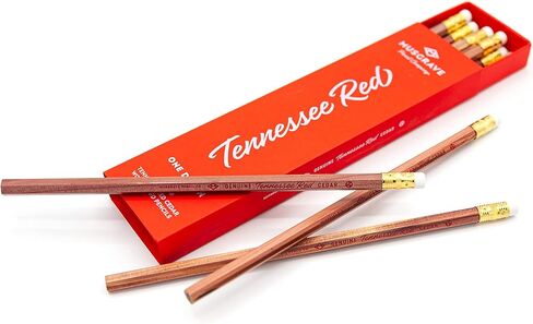 قلم رصاص Musgrave Pencil Company Tennessee Red Pencil، جرافيت مغلف بالخشب #2 HB ناعم، غير مشحذ، قلم رصاص من خشب الأرز الأحمر الشرقي، 12 عبوة في صندوق in Kuwait