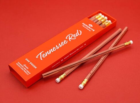 قلم رصاص Musgrave Pencil Company Tennessee Red Pencil، جرافيت مغلف بالخشب #2 HB ناعم، غير مشحذ، قلم رصاص من خشب الأرز الأحمر الشرقي، 12 عبوة في صندوق in Kuwait