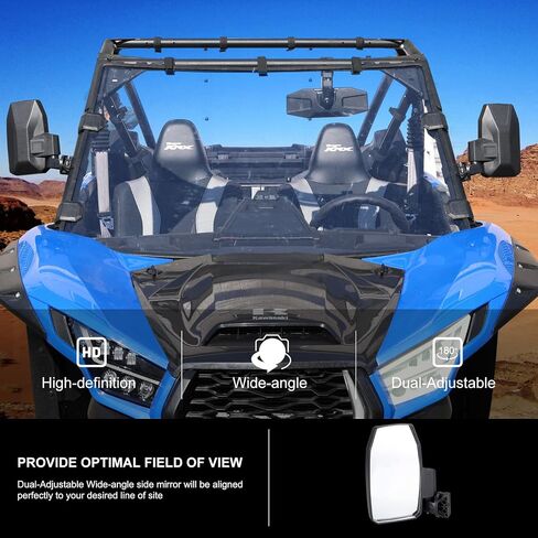 مرآة مركز الرؤية الخلفية من KIWI MASTER متوافقة مع Kawasaki Teryx KRX 1000 Mule ملحقات الرؤية الخلفية للسباق مرآة محدبة ‎99994-1175 in Kuwait