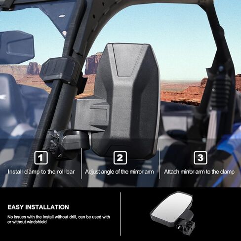مرآة مركز الرؤية الخلفية من KIWI MASTER متوافقة مع Kawasaki Teryx KRX 1000 Mule ملحقات الرؤية الخلفية للسباق مرآة محدبة ‎99994-1175 in Kuwait