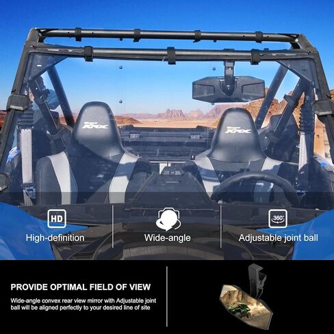 مرآة مركز الرؤية الخلفية من KIWI MASTER متوافقة مع Kawasaki Teryx KRX 1000 Mule ملحقات الرؤية الخلفية للسباق مرآة محدبة ‎99994-1175 in Kuwait