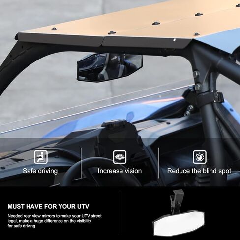 مرآة مركز الرؤية الخلفية من KIWI MASTER متوافقة مع Kawasaki Teryx KRX 1000 Mule ملحقات الرؤية الخلفية للسباق مرآة محدبة ‎99994-1175 in Kuwait