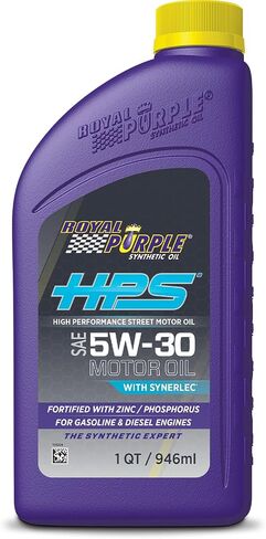 زيت محرك اصطناعي Royal Purple (36530-6PK HPS 5W-30 مع تقنية الإضافات Synerlec - 1 كوارت، (علبة بها 6 قطع) in Saudi Arabia