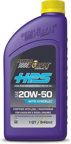 زيت محرك اصطناعي Royal Purple (36530-6PK HPS 5W-30 مع تقنية الإضافات Synerlec - 1 كوارت، (علبة بها 6 قطع) in Saudi Arabia