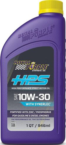 زيت محرك اصطناعي Royal Purple (36530-6PK HPS 5W-30 مع تقنية الإضافات Synerlec - 1 كوارت، (علبة بها 6 قطع) in Saudi Arabia