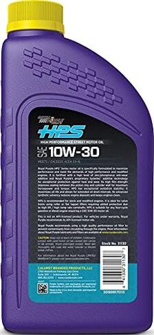 زيت محرك اصطناعي Royal Purple (36530-6PK HPS 5W-30 مع تقنية الإضافات Synerlec - 1 كوارت، (علبة بها 6 قطع) in Saudi Arabia