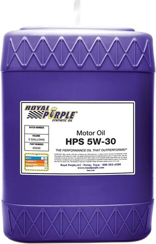 زيت محرك اصطناعي Royal Purple (36530-6PK HPS 5W-30 مع تقنية الإضافات Synerlec - 1 كوارت، (علبة بها 6 قطع) in Saudi Arabia