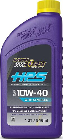 زيت محرك اصطناعي Royal Purple (36530-6PK HPS 5W-30 مع تقنية الإضافات Synerlec - 1 كوارت، (علبة بها 6 قطع) in Saudi Arabia