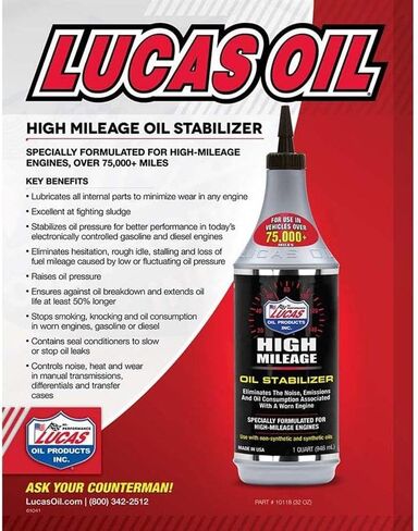 LUCAS Oil 10118 High Mileage Oil Stabilizer (Pack of 2) (2) in Saudi Arabia