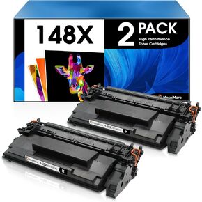 MasaiMara (9,500 Pages High Capacity Compatible Toner Cartridges Replacement for HP 148X W1480X 148A W1480A for HP MFP 4101fdw MFP 4101fdn MFP 4101dw 4001dw 4001dn 4001n Printer (Black, 2-Pack)