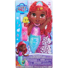 Just Play Disney Junior Bubbles Fun Ariel Doll and Accessories Amazon Exclusive, 8-Pieces, Kids Toys for Ages 3 Up