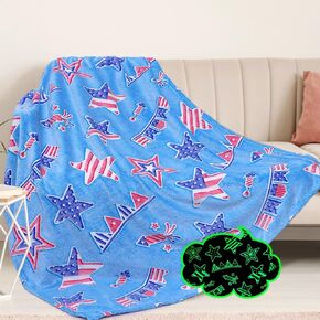 Excavator Blanket Construction Gifts for Kids Glow in The Dark Truck Blanket Soft Tractor Toys Throw Blankets Boys Car Theme Decor Blanket