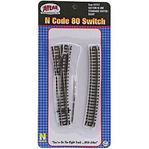 Atlas ATL2751 N Code 80 Custom Right-Hand Turnout