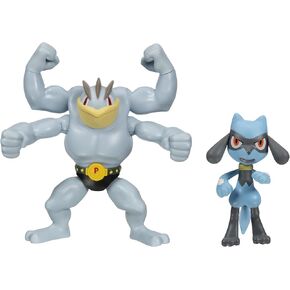 Pokémon Pokemon Battle Figure 2 Pack Machamp & Riolu - 4.5-inch Machamp Figure, 2-inch Riolu Figure - Toys for Kids Fans - Amazon Exclusive