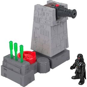 Fisher-Price Imaginext Star Wars Toys Death Star Turret Cannon مع مفتاح شخصية دارث فيدر المعدني للأطفال الذين تتراوح أعمارهم بين 3 سنوات