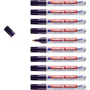 edding 8280 securitas uv marker - colourless - 1 pen - round nib 1.5-3 mm - black light marker - for hidden markings on almost any material - security marker, invisible ink pen, magic pen, geocaching