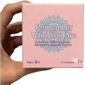 Positive Affirmations Memory Matching Game REMEMBER WHO YOU ARE, Therapy Games for School Counselors and Therapists, Positive Affirmation Cards Game for Adolescents, Teens and Adults