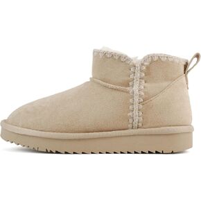 Soda “Groove" ~ Women Round Toe Lug Sole Low Flatform Sherpa-lined Ankle Bootie with Stitch Detail