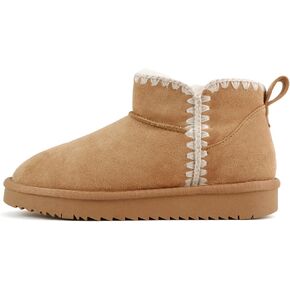 Soda “Groove" ~ Women Round Toe Lug Sole Low Flatform Sherpa-lined Ankle Bootie with Stitch Detail in Saudi Arabia