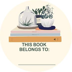 120Pcs This Book Belongs to Stickers Book Plates Labels 2x2 Inch Book Name Labels for Kids Book Fans Custom Gifts for School Teacher Supplies