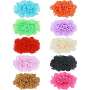 10 PCS Dog Collar Flowers, Multi-Color Pet Bow Ties Flower, Sliding Pet Collar Grooming Accessories for Puppy Small Medium Large Dogs Kitten Cats Rabbits
