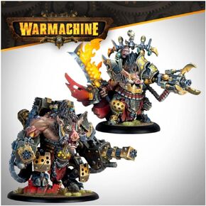 Warmachine: Emperor Carver Ultimus Esquire III & War Boar MMD47